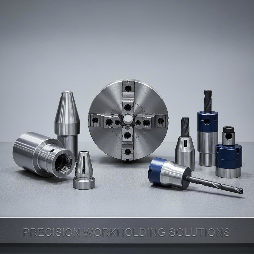 essential cnc tooling including chucks collets and precision tool holders