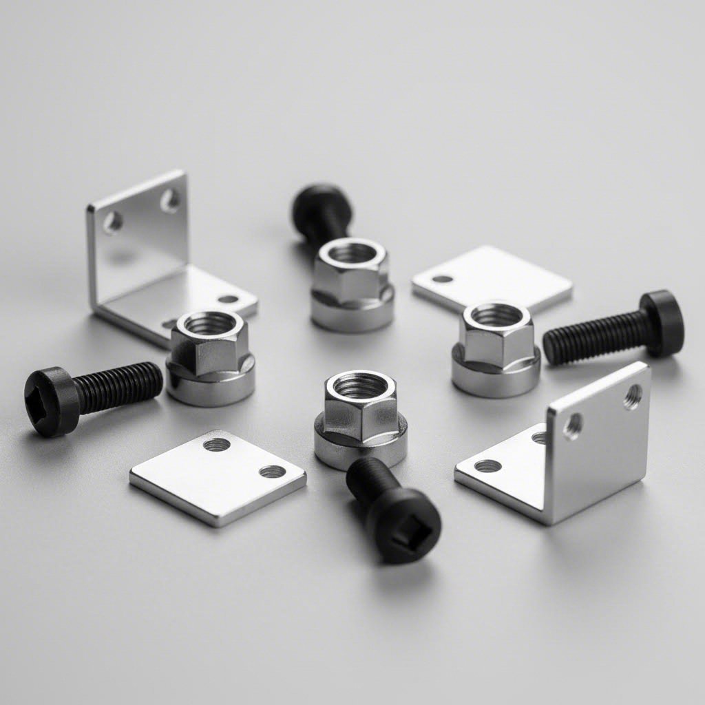 essential t slot hardware components including t nuts brackets and fasteners