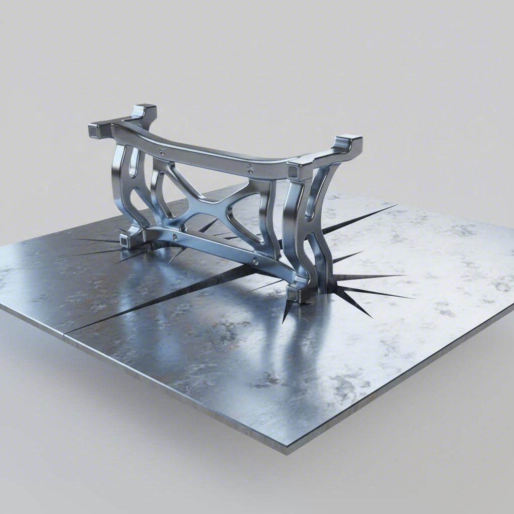 Galvanized steel stamping automotive chassis frame with zinc coating protection