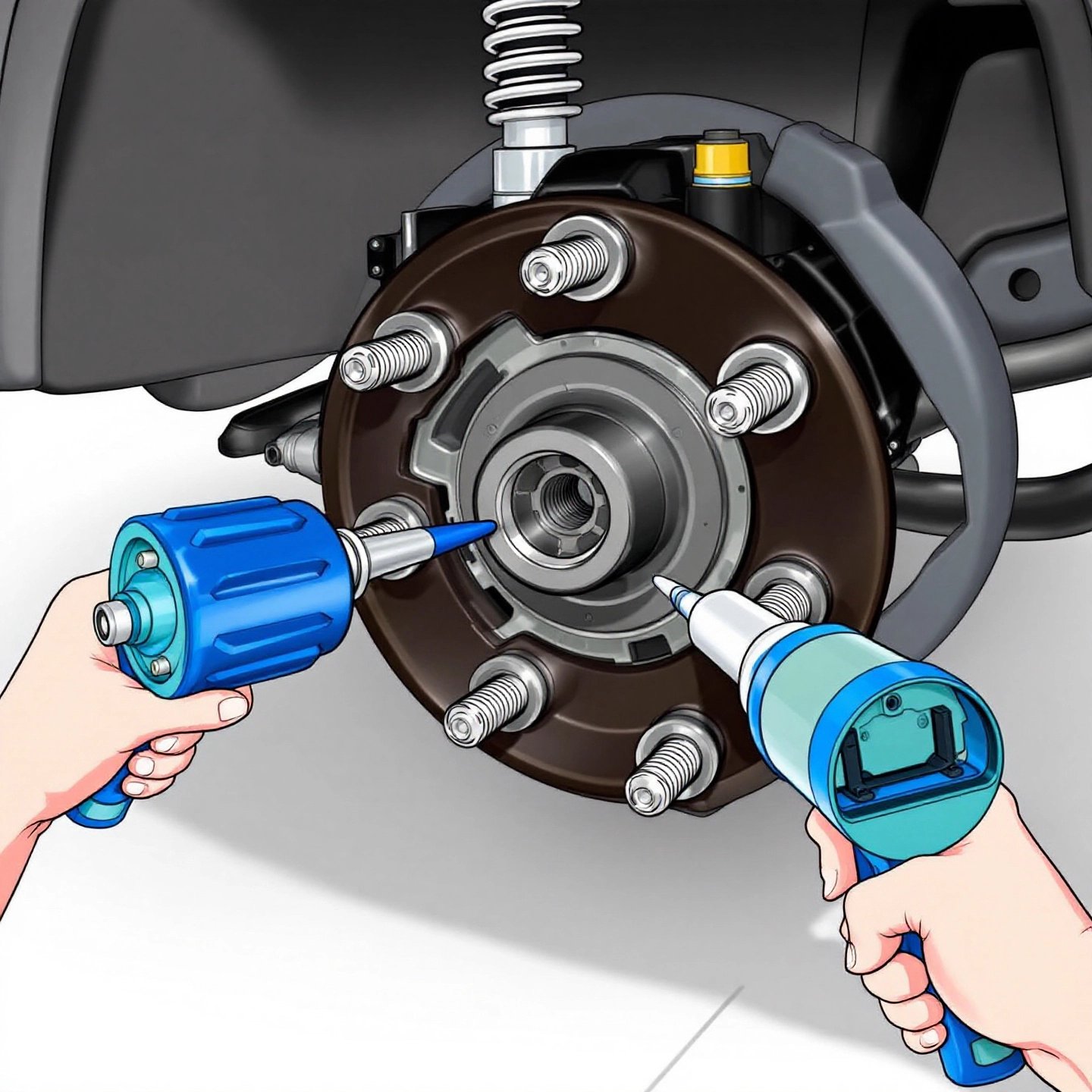 applying wheel bearing grease to a vehicle hub for optimal protection and performance