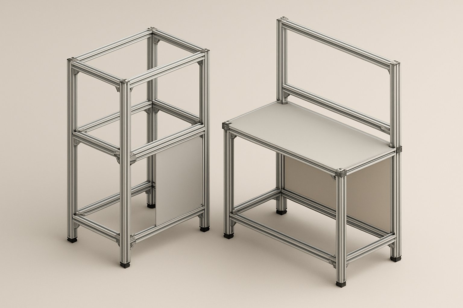 t slot extruded aluminium profiles used in modular framing systems