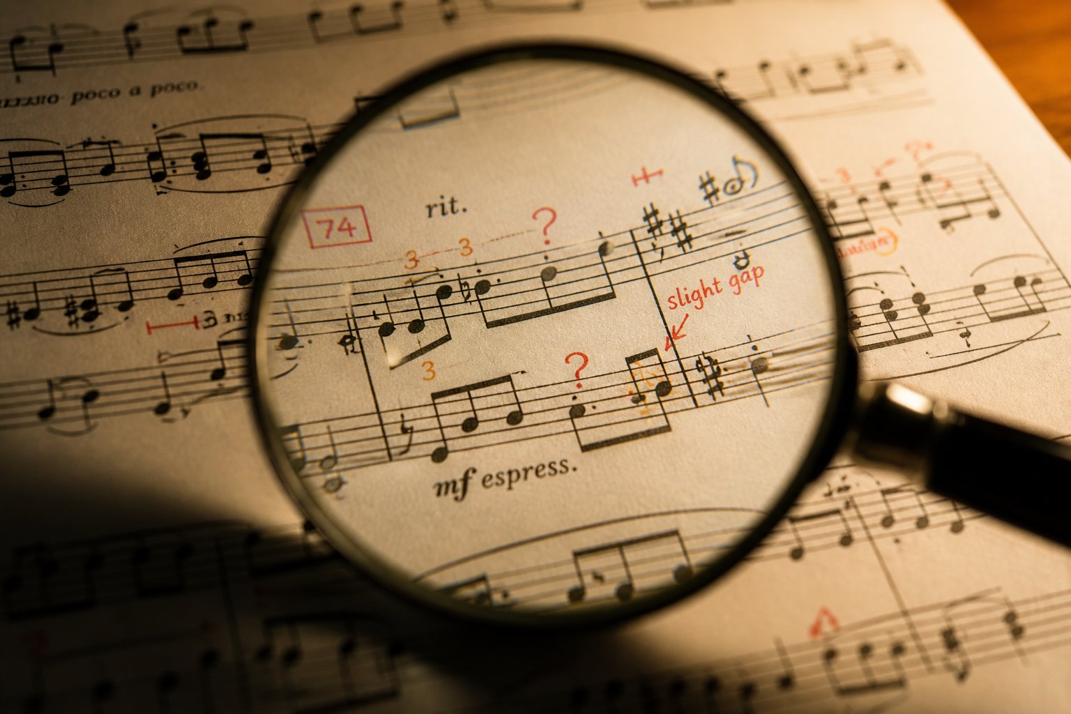 ai generated sheet music requires careful human review to catch common errors in rhythm pitch and voice separation