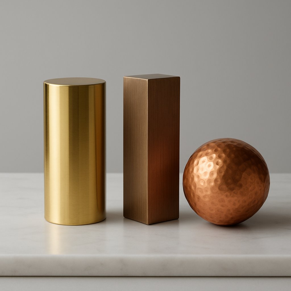 brass bronze and copper differ in color composition and common use