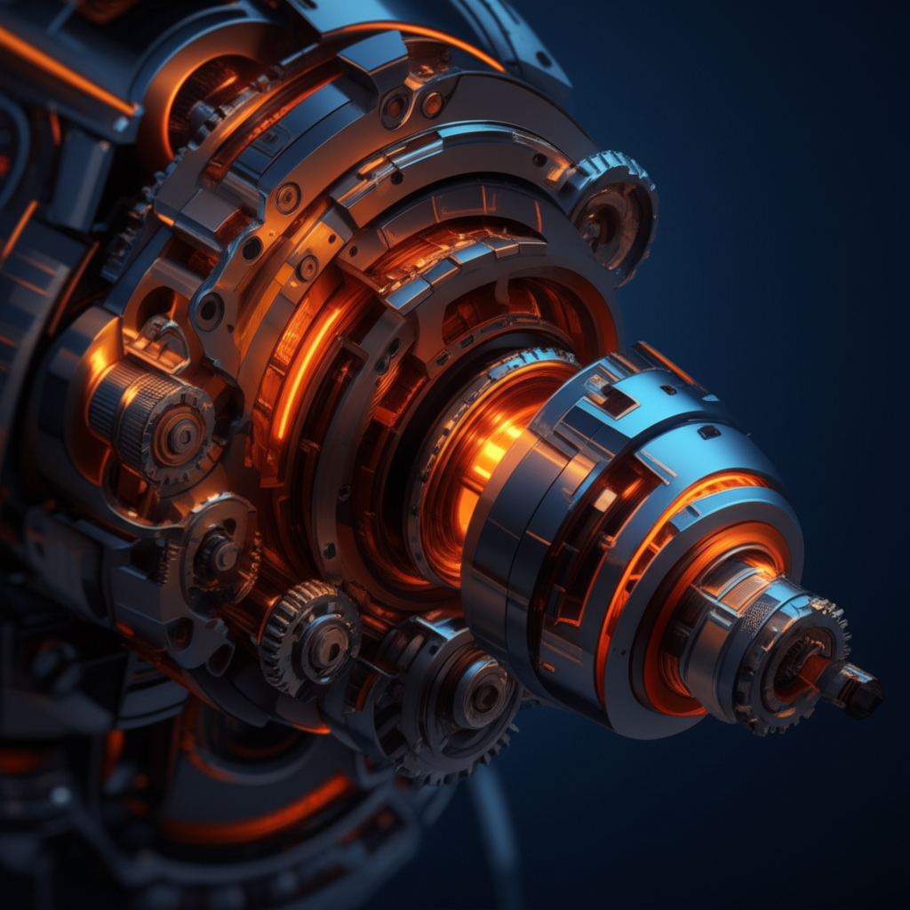 abstract illustration of forged automotive components and precision engineering