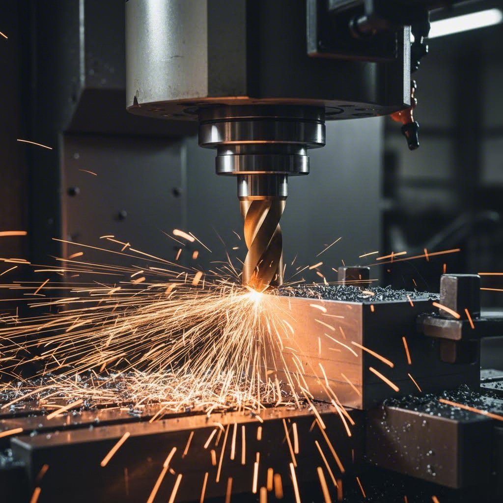 tialn pvd coated end mill performing high speed milling on hardened steel with excellent heat resistance