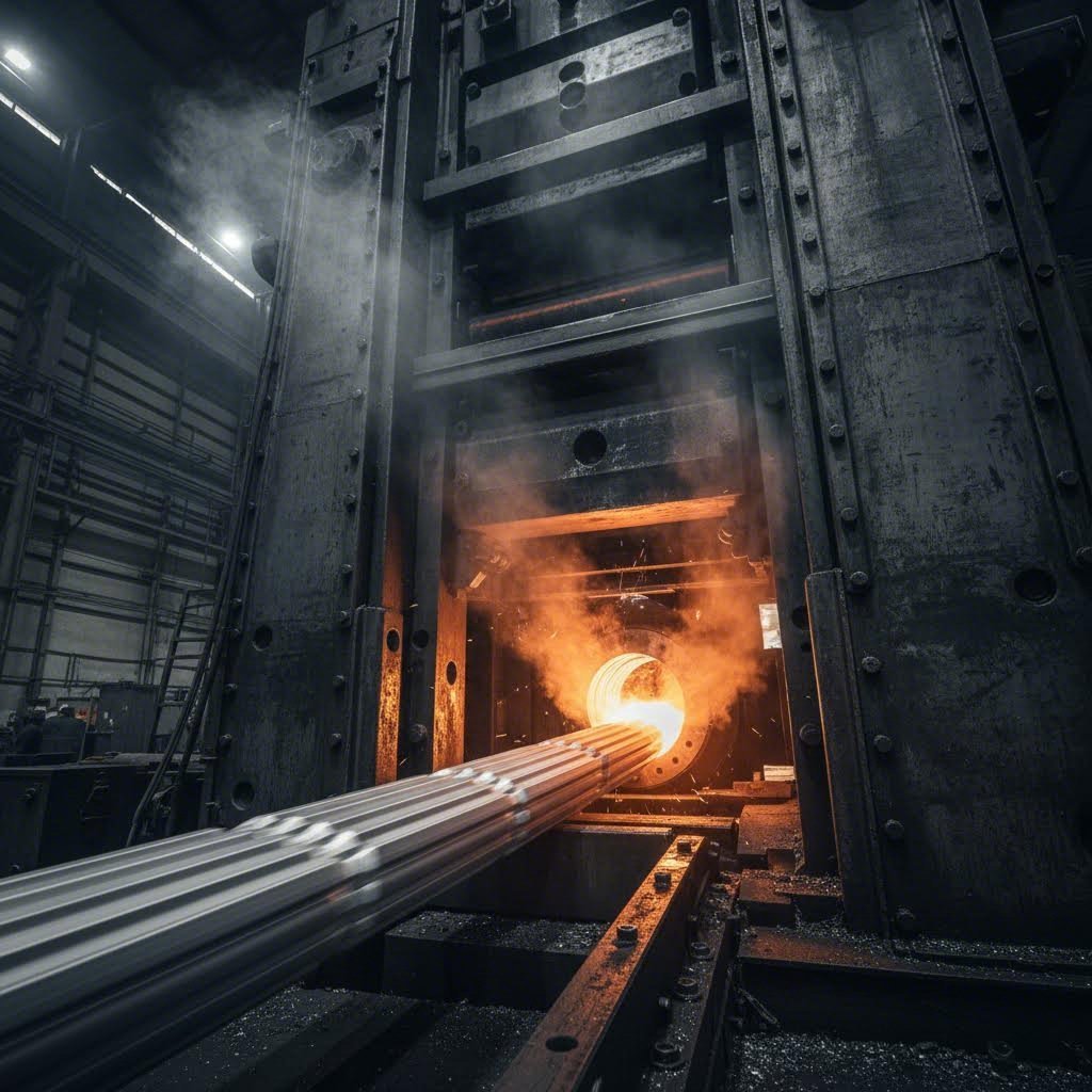 aluminum extrusion process shaping material structure and hardness characteristics