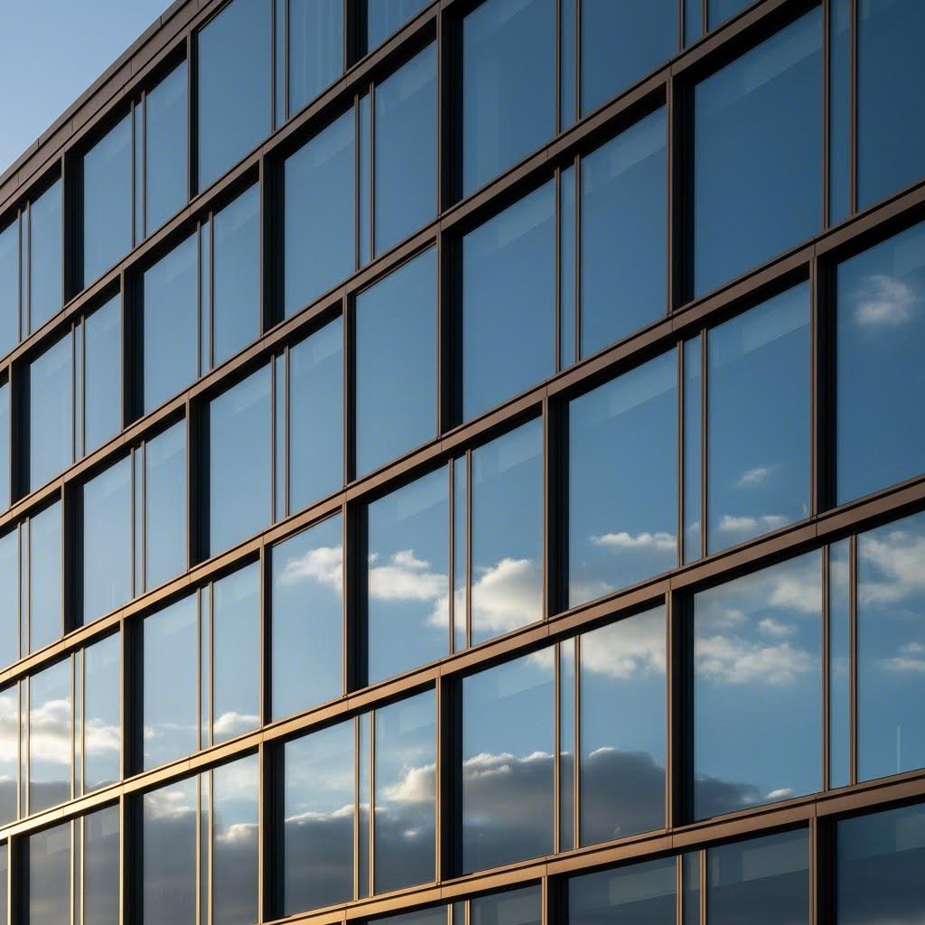 aluminum extrusion profiles integrated into modern architectural curtain wall systems