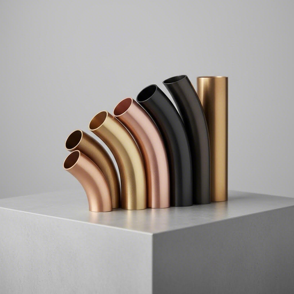anodized aluminum extrusion pipes available in custom colors including champagne and rose gold
