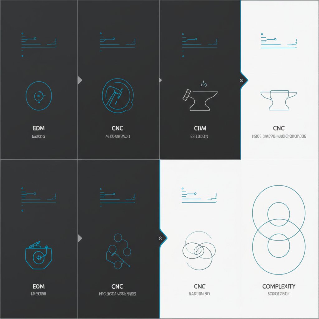 a technical comparison of performance metrics for edm and cnc machining