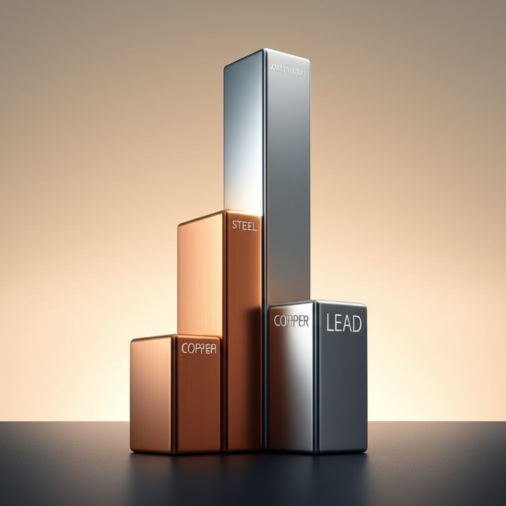 aluminium stands out for its low density compared to other common metals