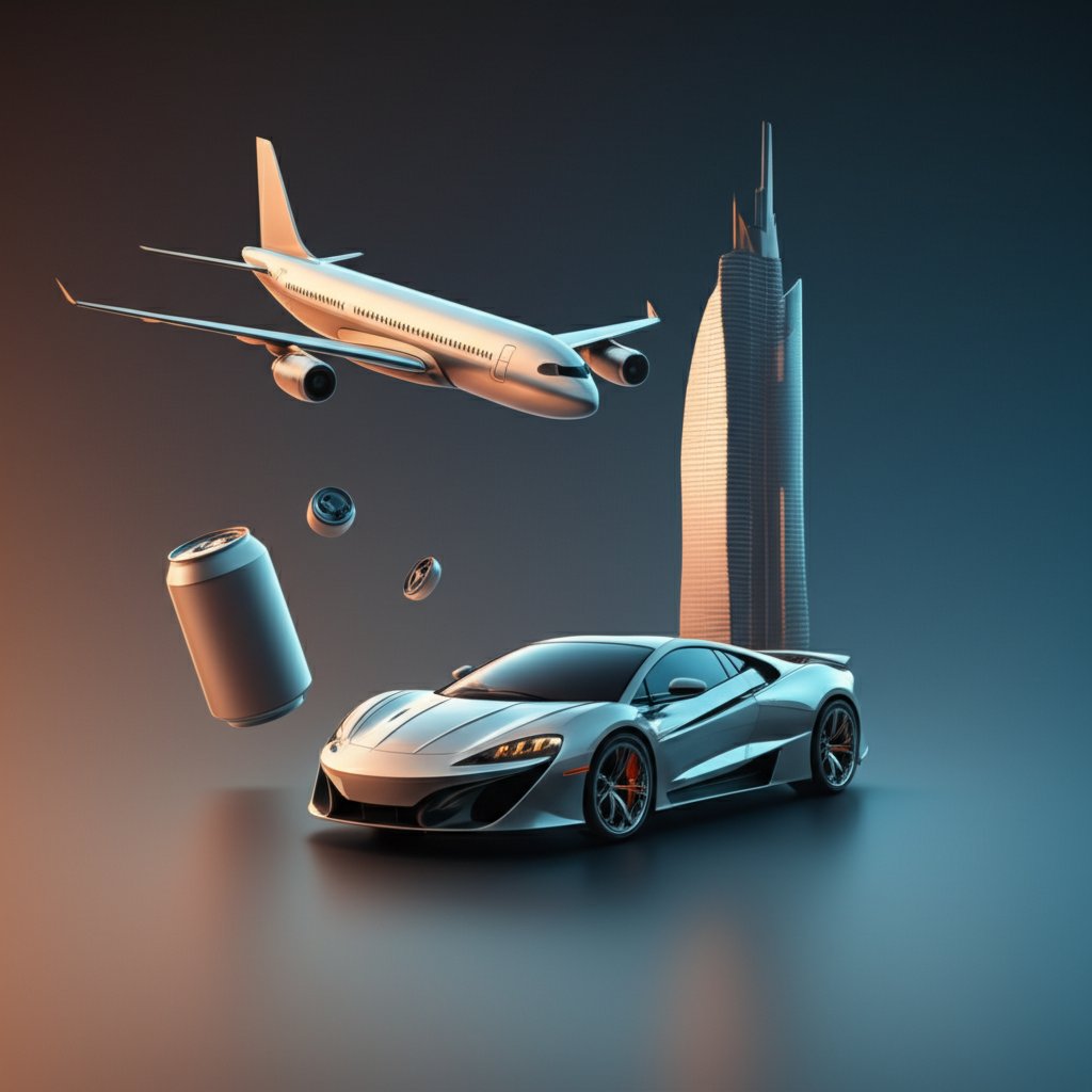 industries benefiting from aluminium's low density including aerospace automotive and construction