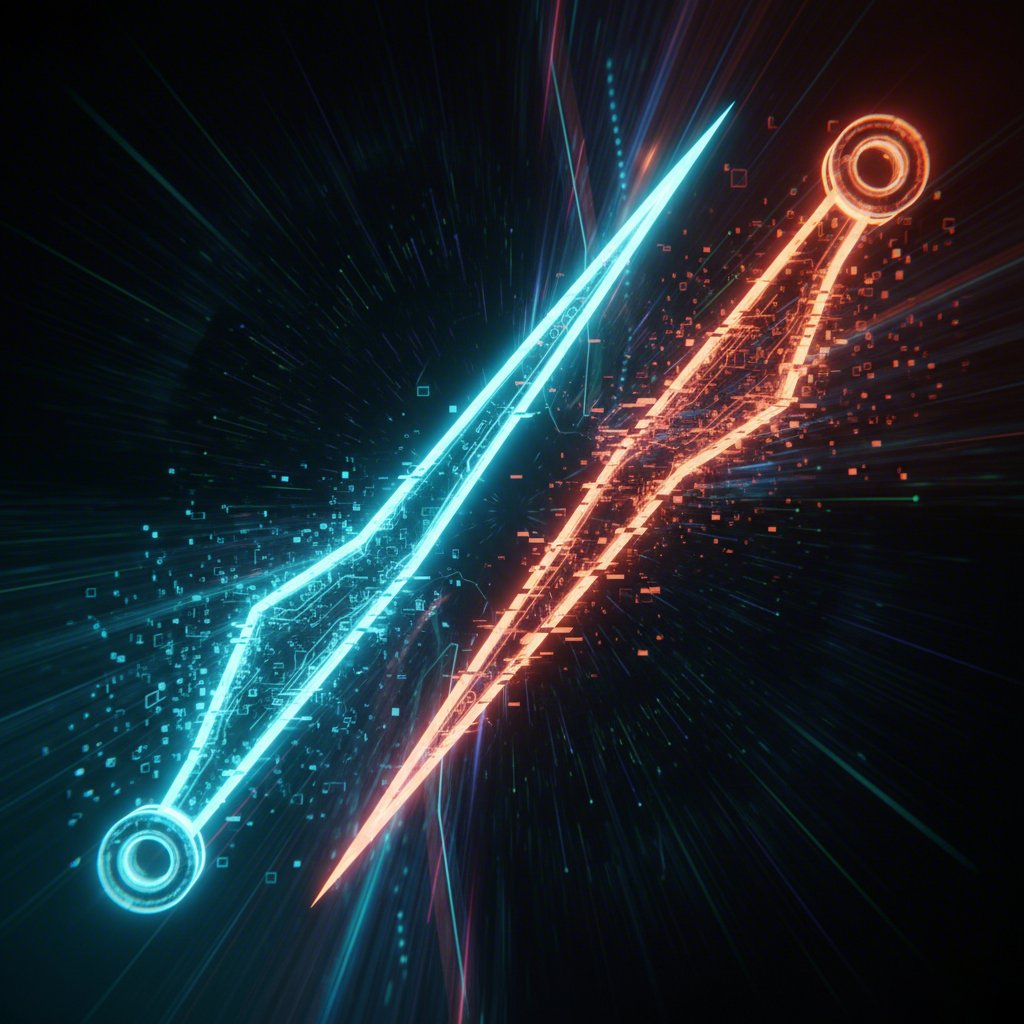 conceptual art showing the difference in rigidity between performance and stamped steel control arms