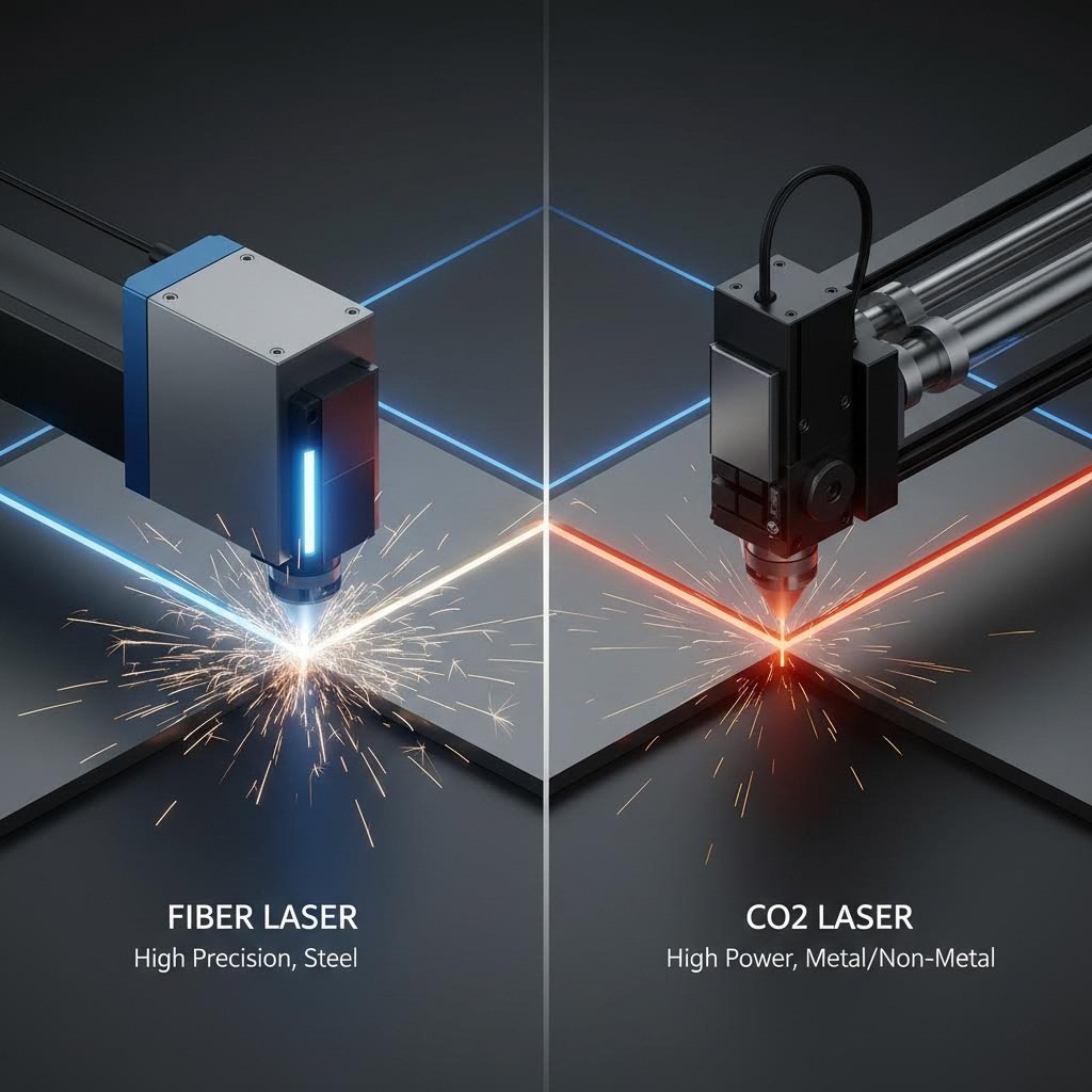 visual comparison of fiber laser and co2 laser cutting technologies for steel processing