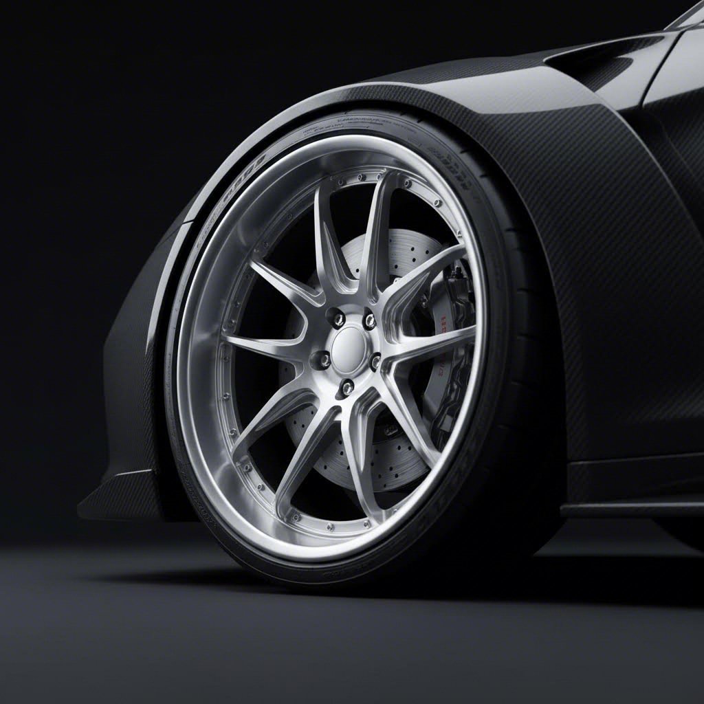 custom forged wheel showcasing precision engineering and premium finish