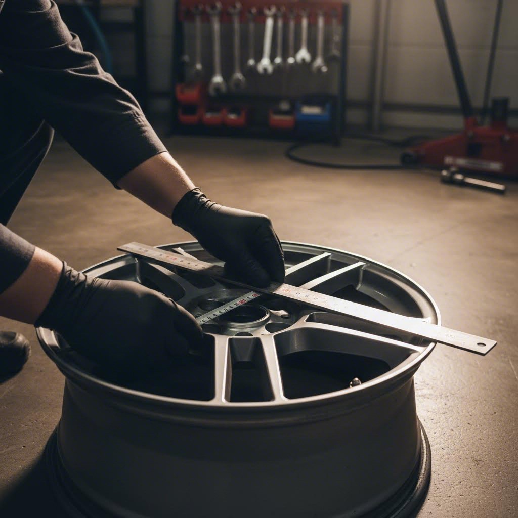 proper technique for measuring wheel specifications at home