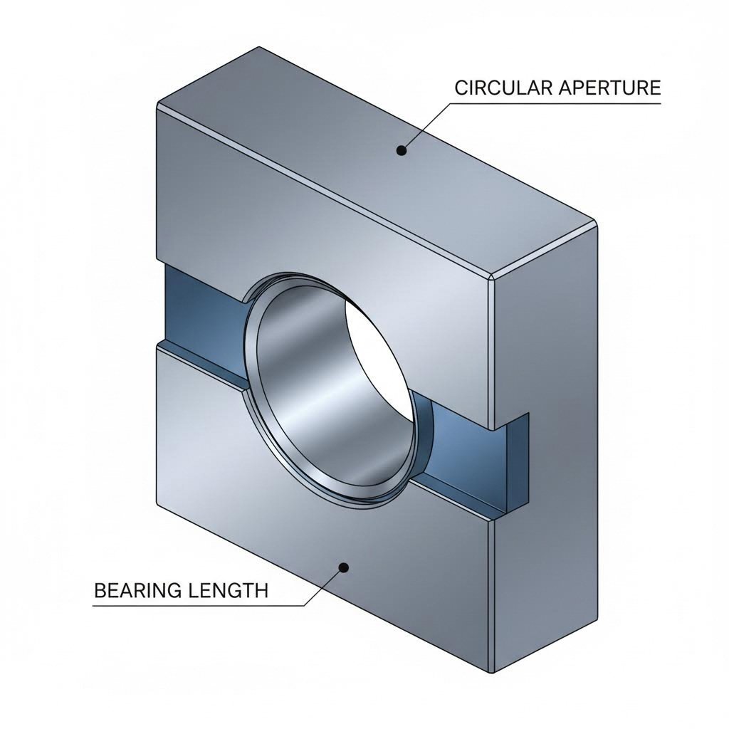 cross section view of an aluminum extrusion die showing aperture and bearing design