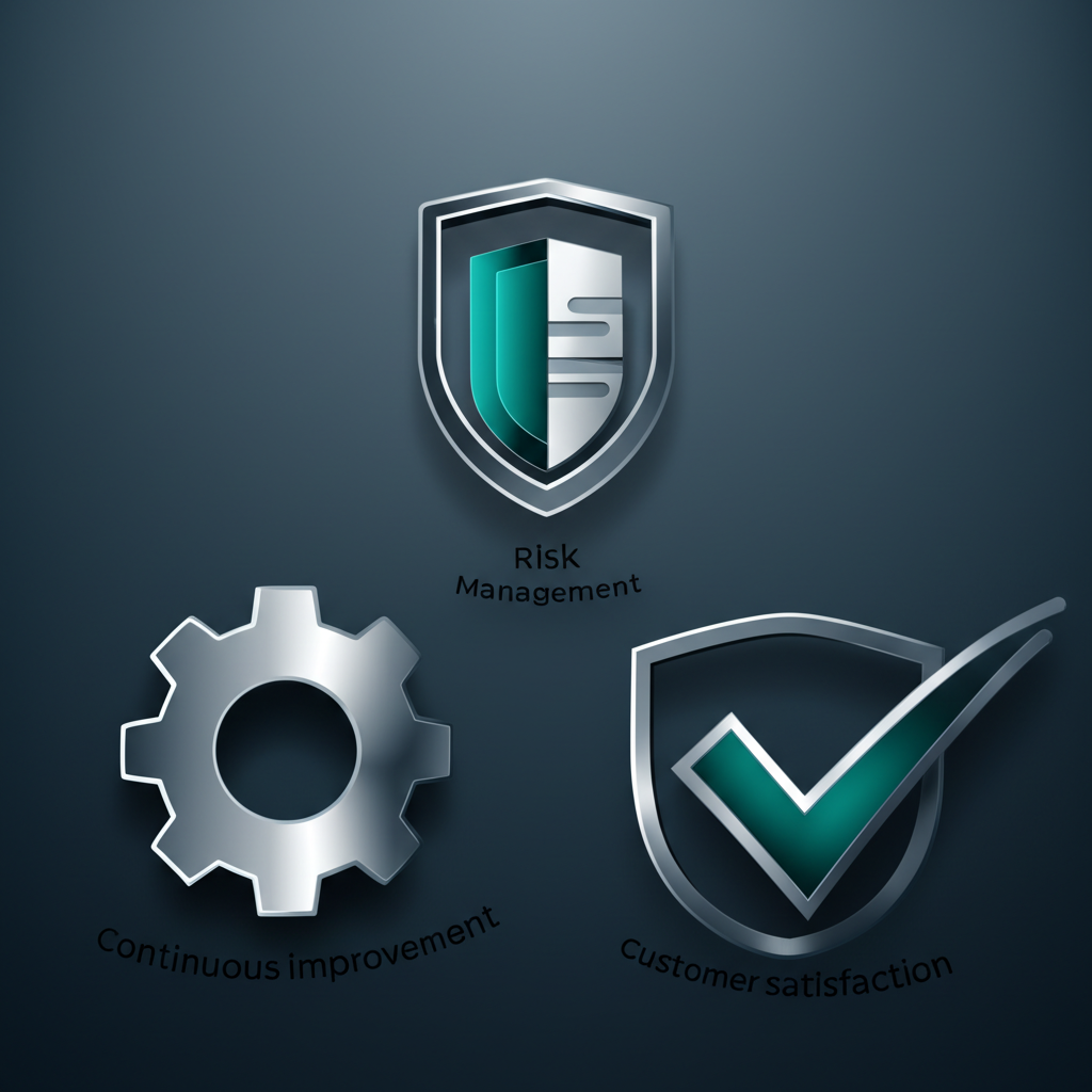 infographic showing the key principles of the iatf 16949 quality management system