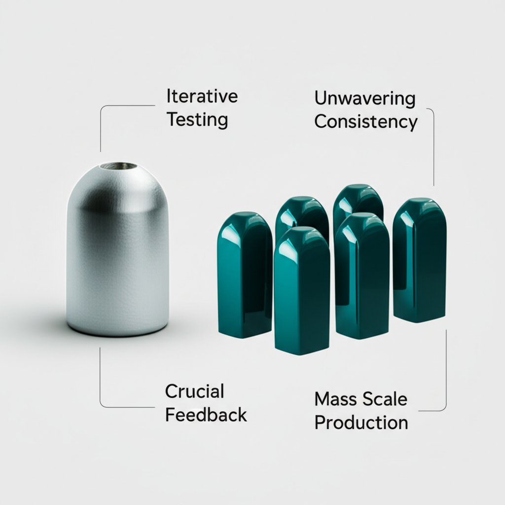 a table comparing the goals and characteristics of prototyping versus mass production