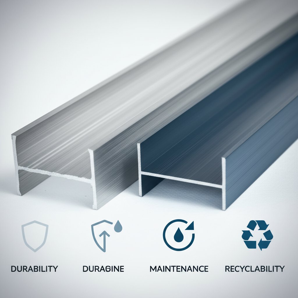 visual comparison of aluminum and steel channels for durability and maintenance