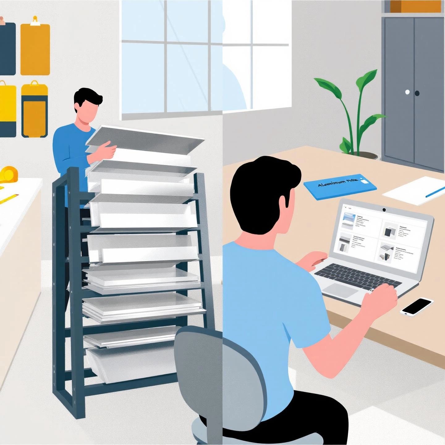 comparing local supplier visits and online shopping for aluminum plate sourcing