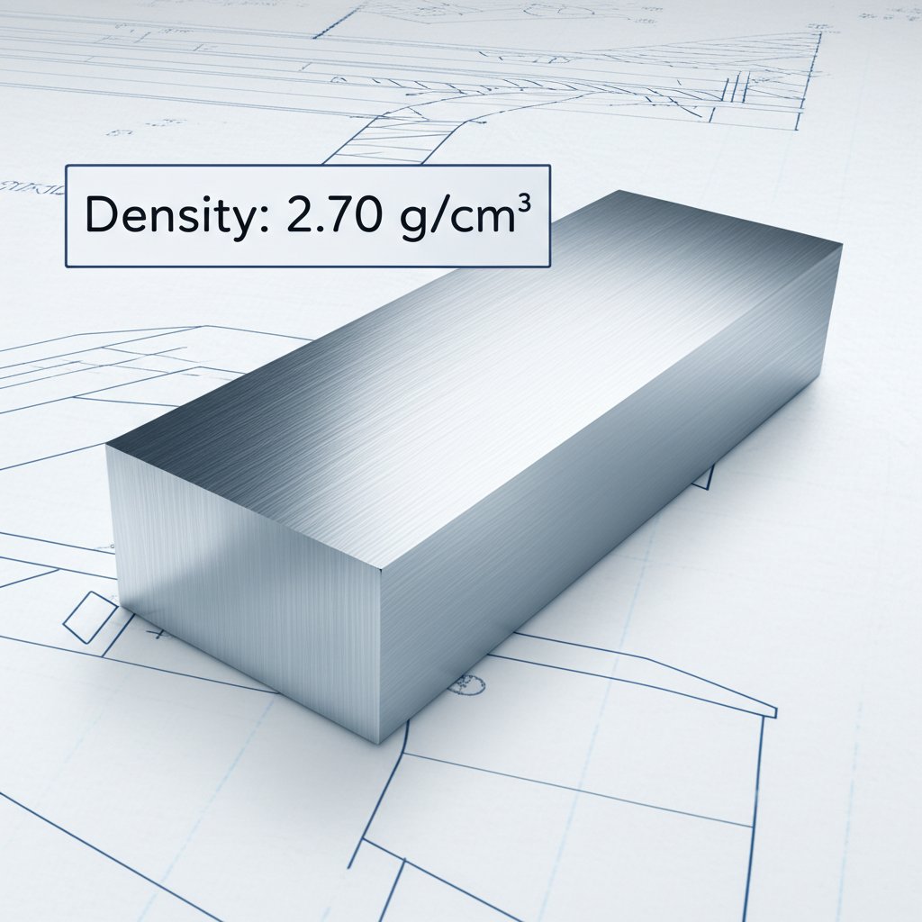 6061 aluminum bar with highlighted density value for engineering applications