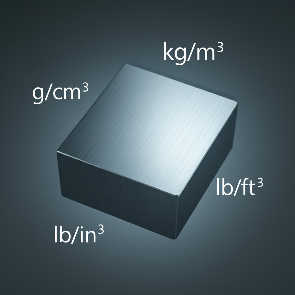 6061 aluminum block with multiple density units displayed
