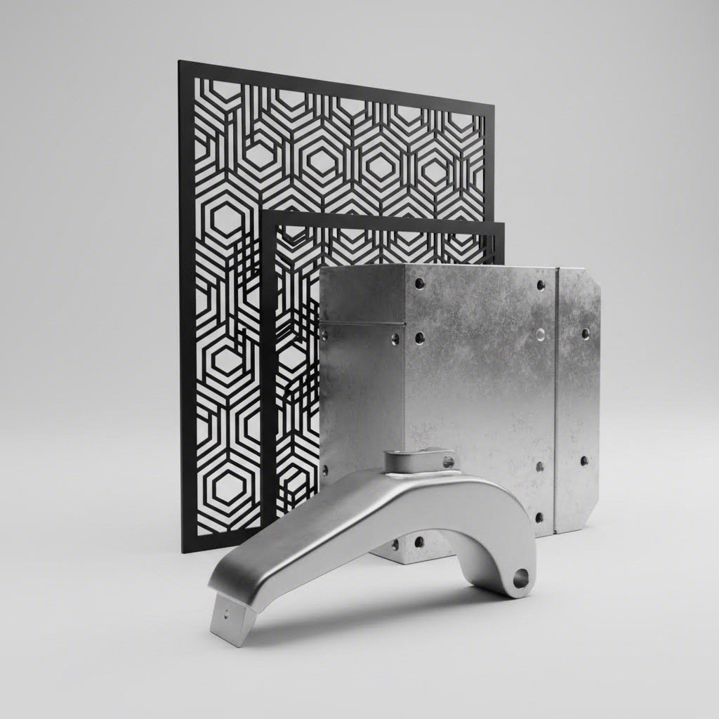 laser cut steel components across automotive architectural and industrial sectors