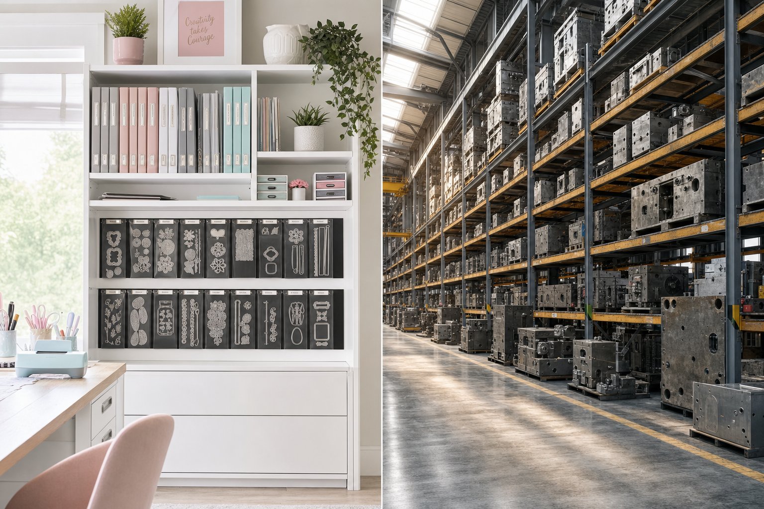 craft die storage and industrial die storage represent vastly different scales but share the same organizational principles